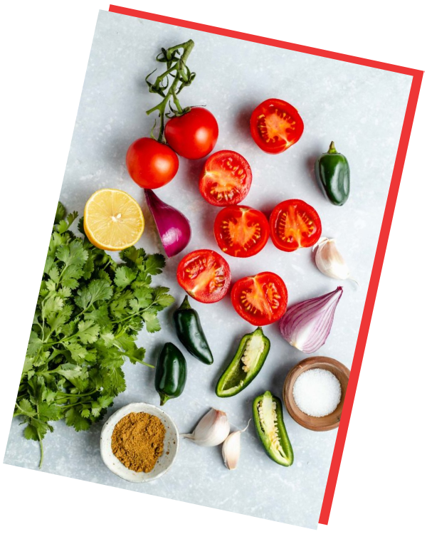 Fresh salsa ingredients
